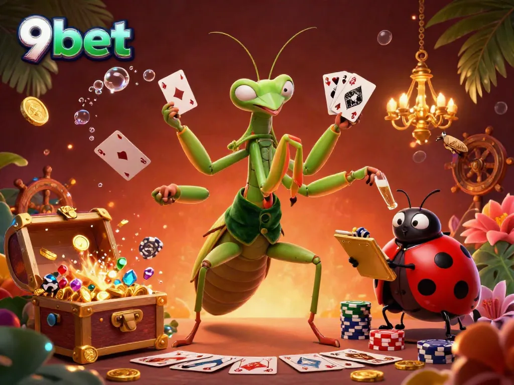 Experience thrilling gameplay at 9bet with vibrant casino characters and dynamic elements.