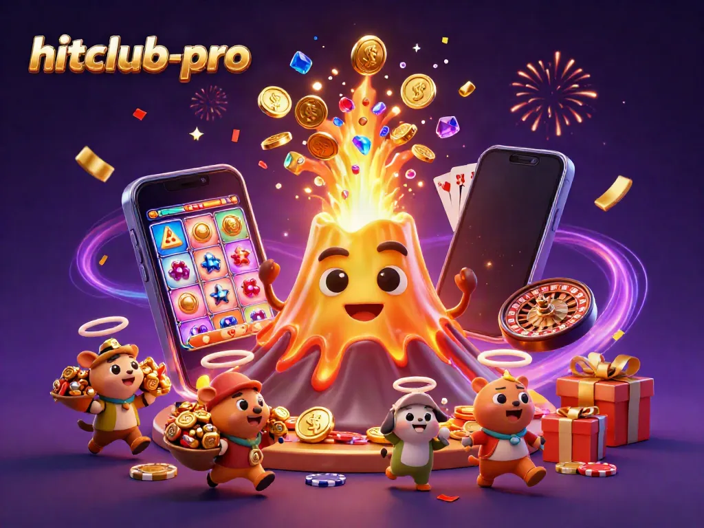 Experience thrilling wins with hitclub-pro as a golden volcano erupts treasures and excitement
