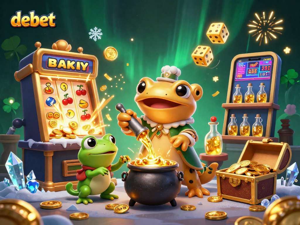 Experience the excitement of debet with a golden salamander alchemist amidst a jackpot explosion and vibrant casino elements.