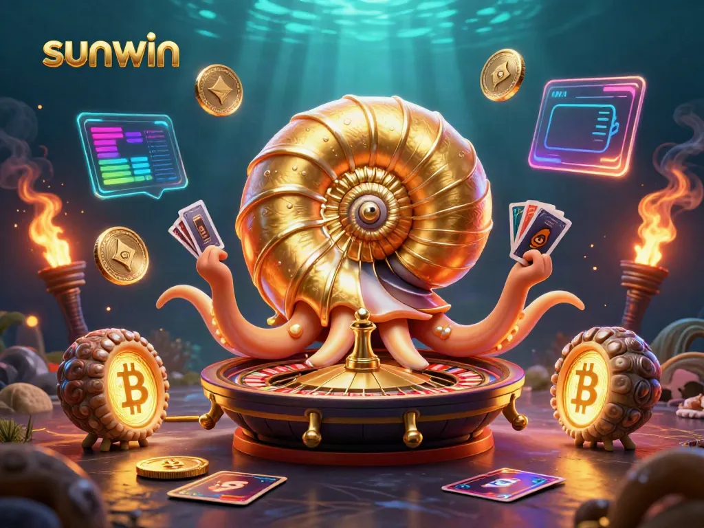 Experience the vibrant sunwin gaming world with glowing elements and intricate 3D characters.
