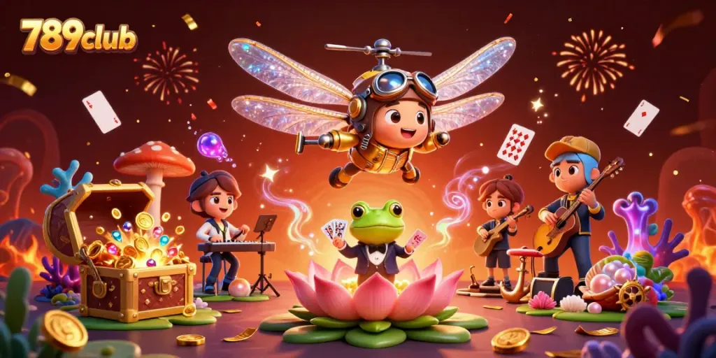Immerse in 789club's vibrant casino scene featuring 3D characters and dynamic game elements.