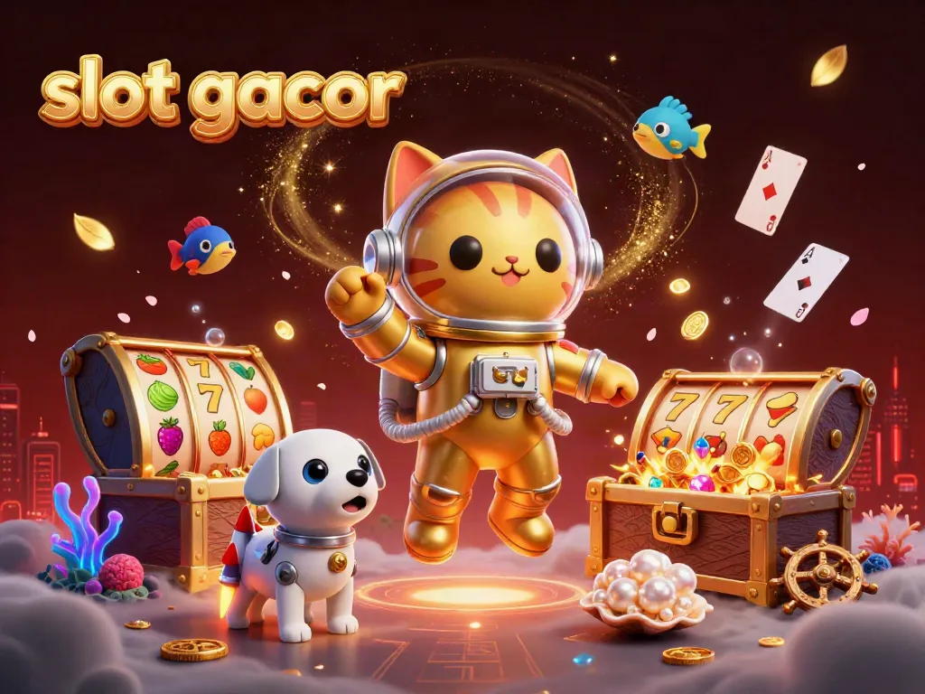 Engage with exciting slot gacor moments featuring colorful reels and winning rewards in a vibrant 3D illustration.