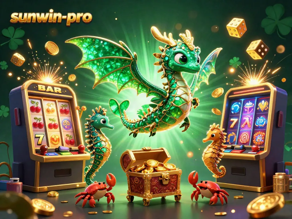 Experience thrilling gameplay at sunwin-pro with an enchanting sea dragon and dynamic casino elements.
