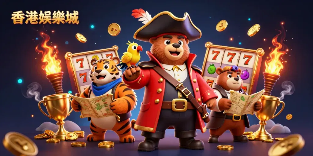 Win exciting games at 香港娛樂城 with dynamic 3D illustrations of thrilling slot reels and charismatic characters.