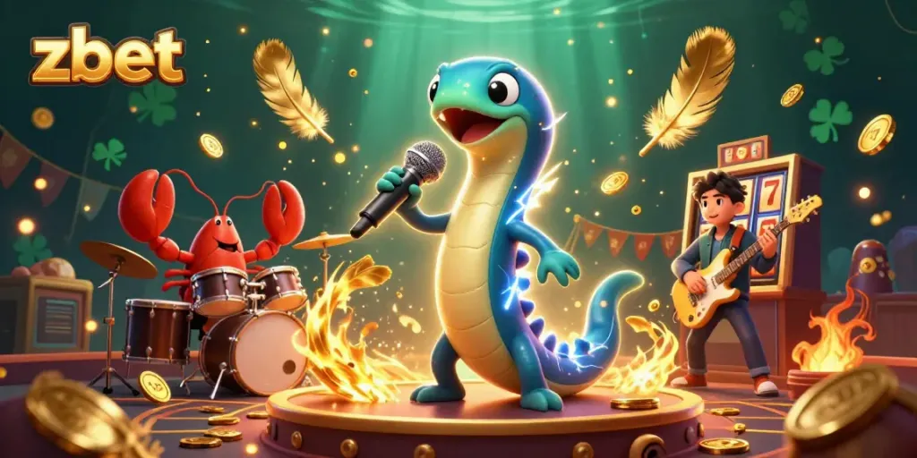 Zbet offers an exciting casino experience with vibrant characters in an underwater gaming scene.