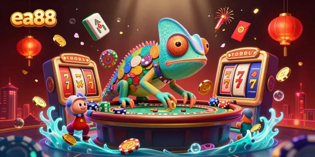 Experience the vibrant world of ea88 casino, where colorful chameleon owners attract luck and winning opportunities.