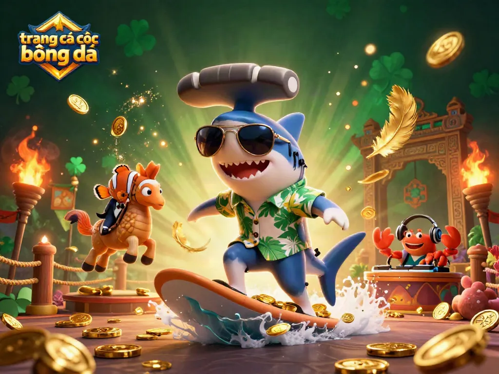 Join the excitement of trang cá cược bóng đá with a vibrant 3D scene featuring engaging characters and casino elements.