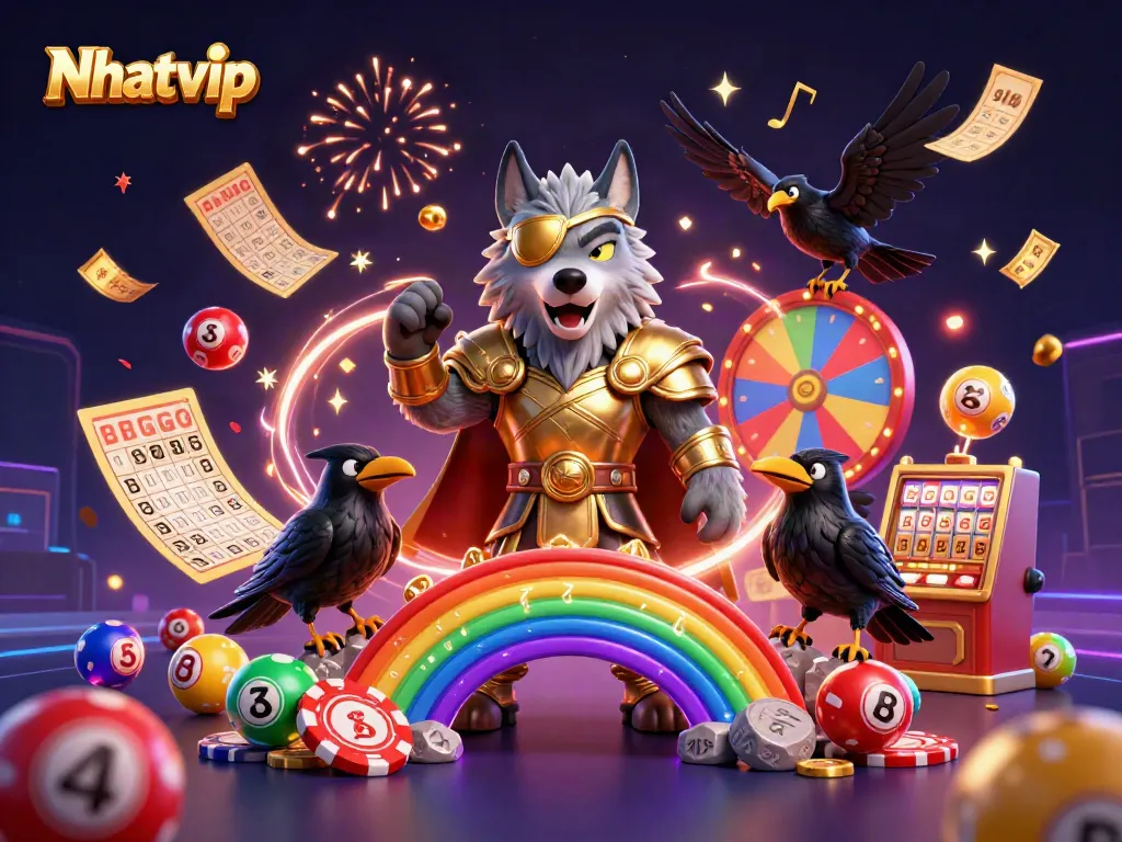 Nhatvip showcases exhilarating gameplay with vibrant casino elements and Norse mythology characters.