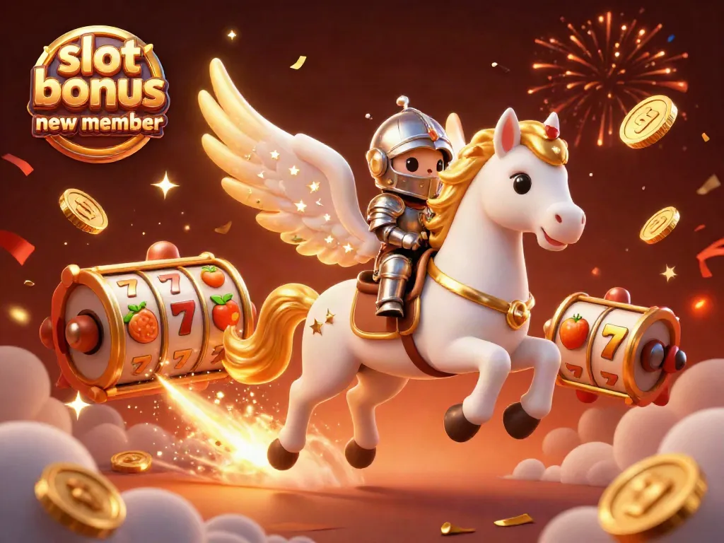 Experience the thrill of winning with the slot bonus new member, showcasing vibrant casino elements and magic.