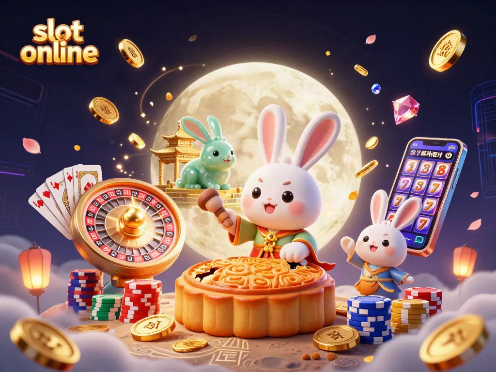 Win big with slot online as a moon rabbit reveals treasures in a vibrant casino world.